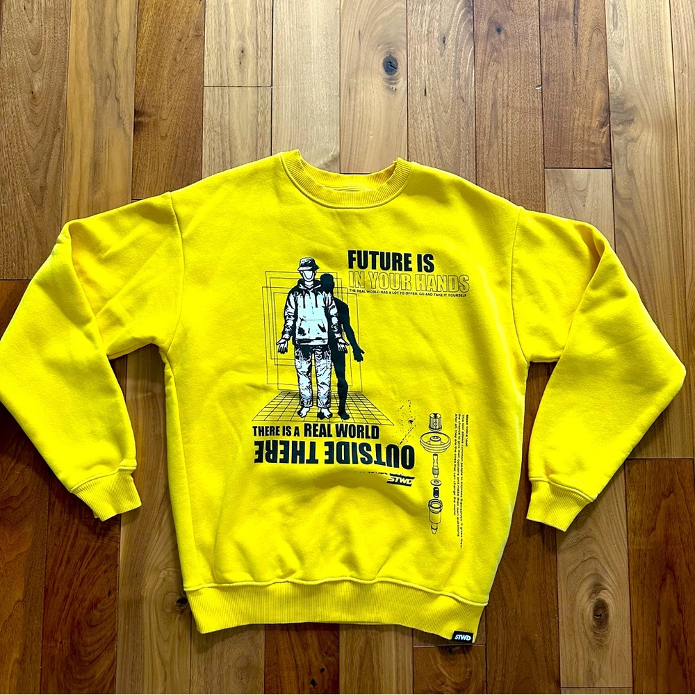 Pull&Bear Sweatshirt Future is in Your Hands Graphics Y2K Size S